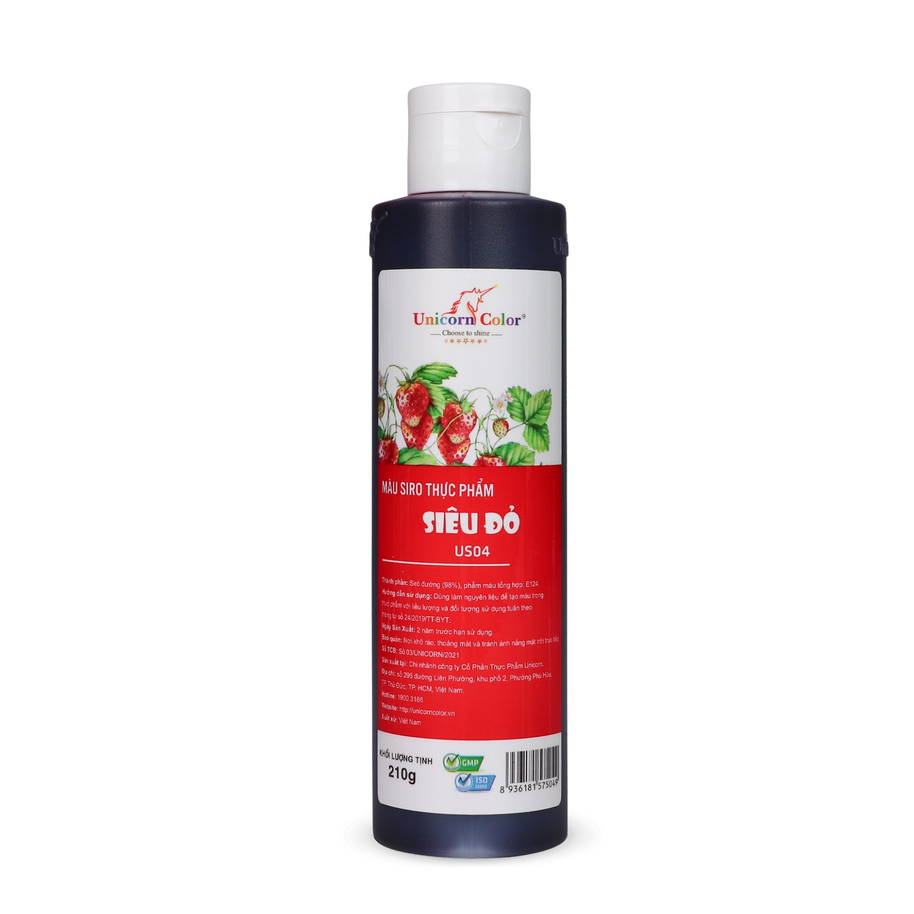 Màu Siro Unicorn Siêu Đỏ 210g